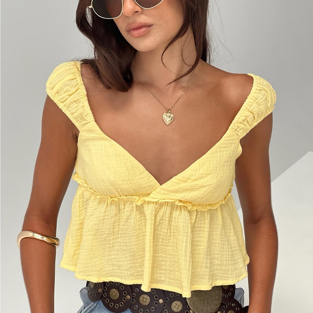 Princess Polly Sunny Yellow Blouse